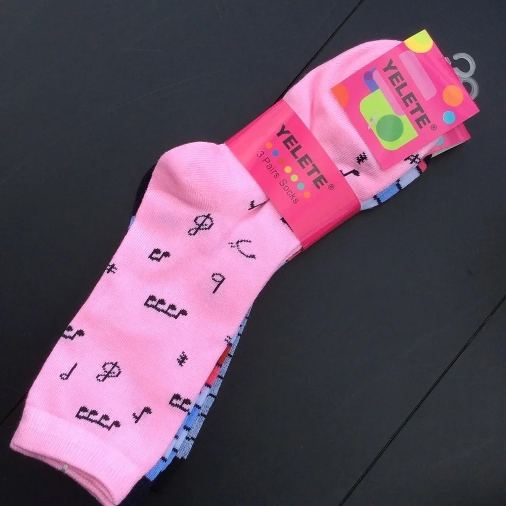 3-pack Women’s Music Theme Socks